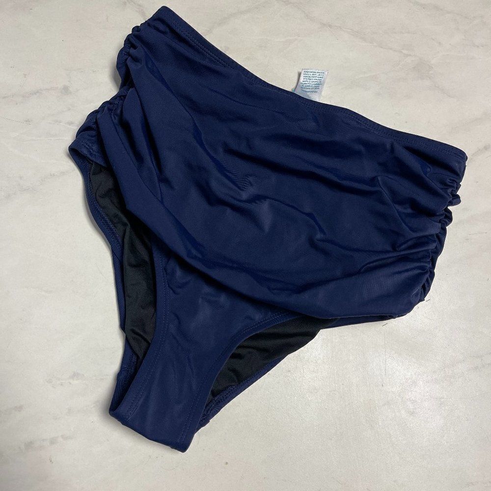 NWT Coastal Blue Ruched Bikini Bottom XS